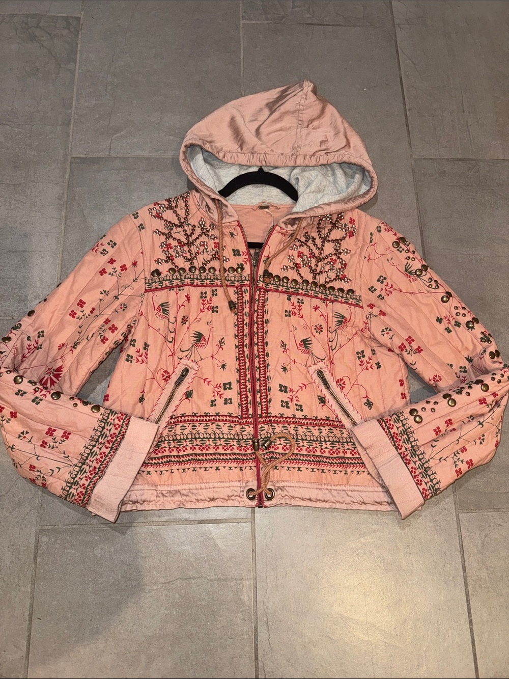 FREE PEOPLE | Play my song quilted studded jacket | size small - Picture 3 of 11